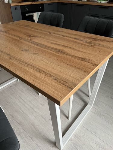 Стол раскладной Лота Лофт 120 25 мм юта / черный матовый фото покупателя 13