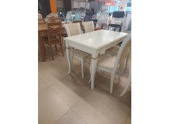 Деревянный стол Лорентайн слоновая кость / золото из шоурума 1