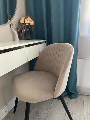 Стул на металлокаркасе Gabi dark beige / black / silver фото покупателя 486