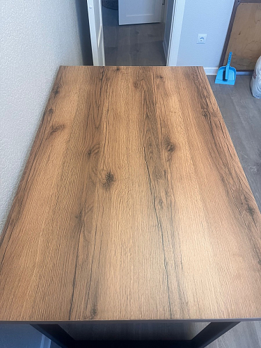 Стол Лота Лофт 140 25 мм черный матовый / бетон фото покупателя 531