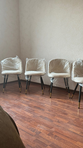 Стул на металлокаркасе Gabi latte / gold / black фото покупателя 366