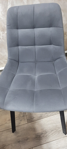 Стул на металлокаркасе Челси морская волна / черный фото покупателя 244