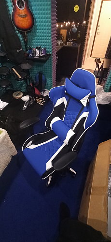 Компьютерное кресло Prime черное / синее фото покупателя 26