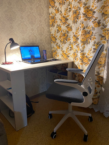 Компьютерное кресло Konfi gray / blue / white фото покупателя 36