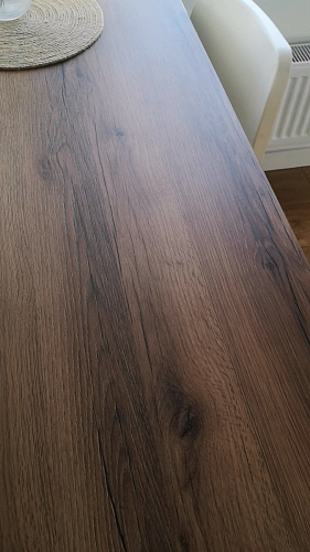 Стол Тринити Лофт 120 32 мм дуб галифакс табако / черный матовый фото покупателя 266