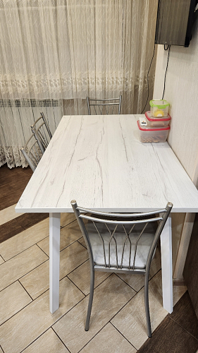 Стол Тринити Лофт 120 32 мм дуб галифакс табако / черный матовый фото покупателя 383