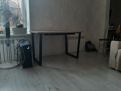 Деревянный стол Лота Лофт 140х80 черный матовый / бетон светлый фото покупателя 260