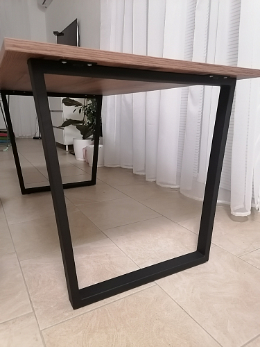 Стол Лота Лофт 120 32 мм бетон / черный матовый фото покупателя 555