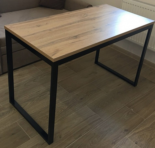 Деревянный стол Лота Лофт 140х80 черный матовый / бетон светлый фото покупателя 26