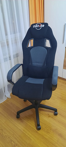 Компьютерное кресло Driver/Драйвер кожзам черный / серый фото покупателя 1