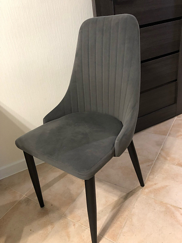 Стул на металлокаркасе Kora light purple / black фото покупателя 68