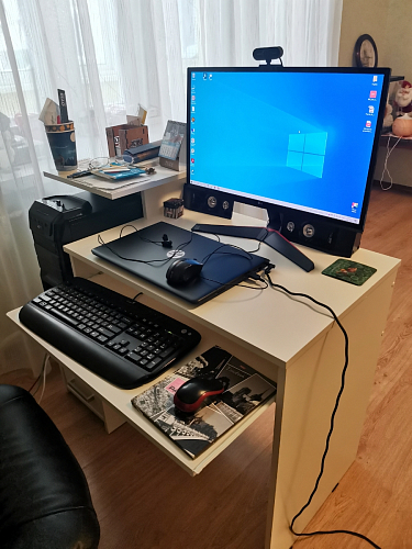 Компьютерный стол Джаз-24 правый дуб сонома фото покупателя 5