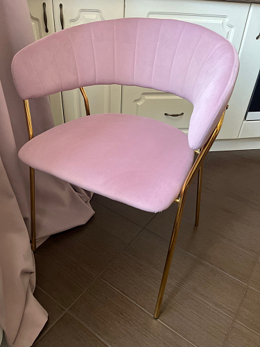 Стул на металлокаркасе Kamelia green / gold фото покупателя 91