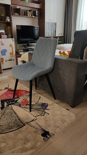 Стул на металлокаркасе Fox gray / black фото покупателя 1