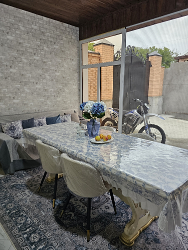 Стул на металлокаркасе Gabi 1 light blue / black / gold фото покупателя 381