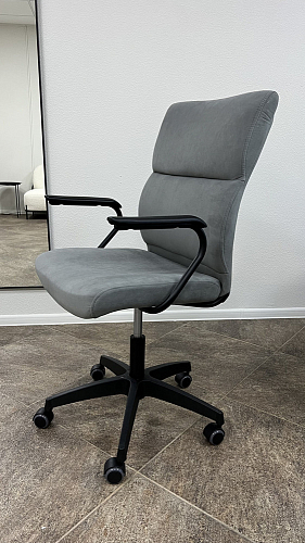 Компьютерное кресло Benefit/Бенефит флок серый 29 фото покупателя 62