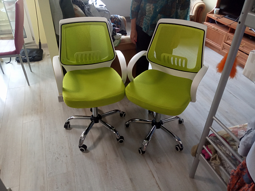 Компьютерное кресло Ergoplus белое / зеленое фото покупателя 2