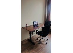 Компьютерный стол Маркос 140х80 светло-серый / черный фото покупателя 55