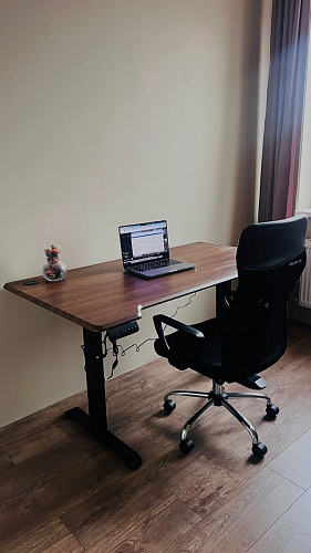 Компьютерный стол Маркос 140х80 голубой / черный фото покупателя 55