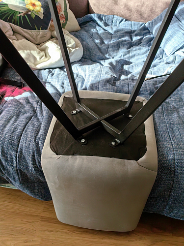 Стул на металлокаркасе Чилли бежевый / белый каркас фото покупателя 691