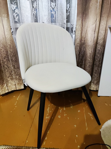 Стул на металлокаркасе Gabi 1 line light blue / black фото покупателя 187