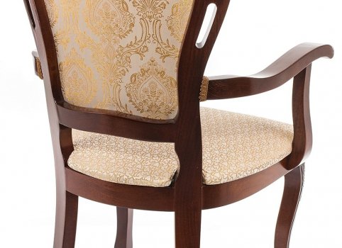 Кресло Bronte вишня / бежевый с патиной