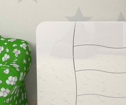 Комод Мебелеф - 38 белый / белоснежный глянец