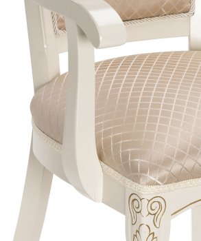 Кресло Клето патина золото / ромб