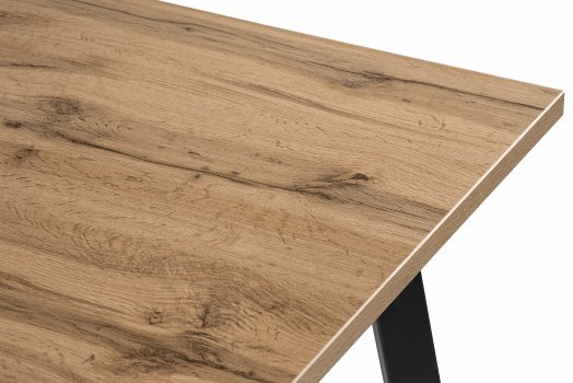 Стол Тринити Лофт 120 25 мм дуб вотан / черный матовый