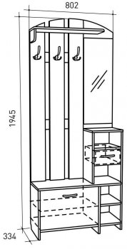 Прихожая Мила дуб сонома