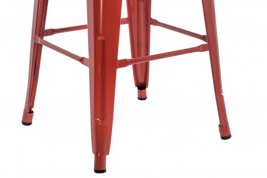 Барный стул Tolix Bar wood CColl T-2103B-26 red / brown walnut