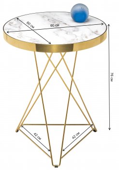 Стол Milena white / gold